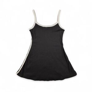 Cotton On Babydoll Mini Dress Womens M Black White Contrast Strap Y2K